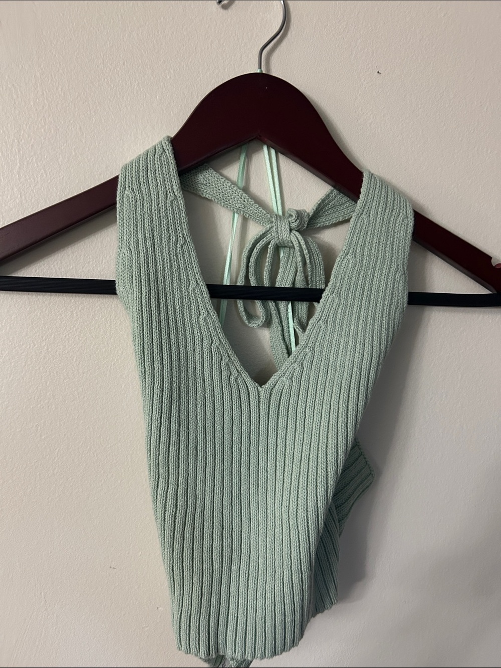 PacSun La Hearts Sage Ribbed Halter Tank